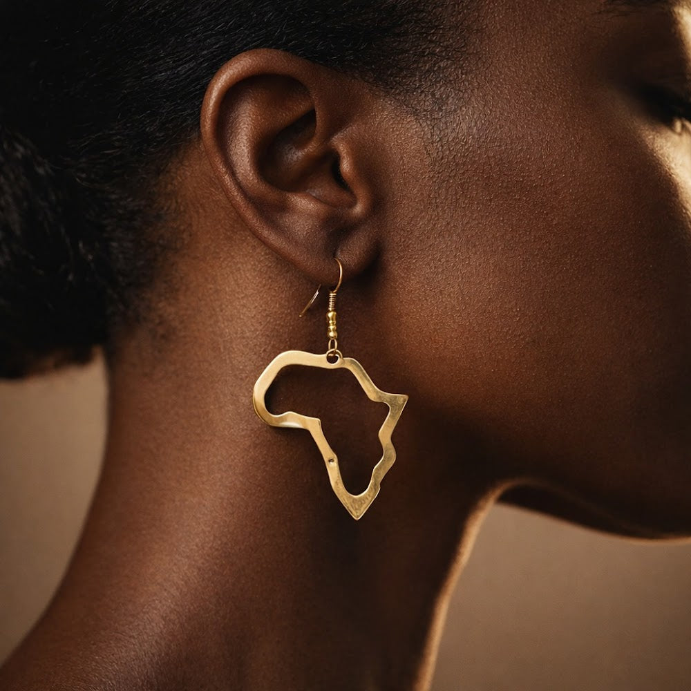 Valyo Heritage earrings - VH-EAR-DROP-AFRICA-091 - Model