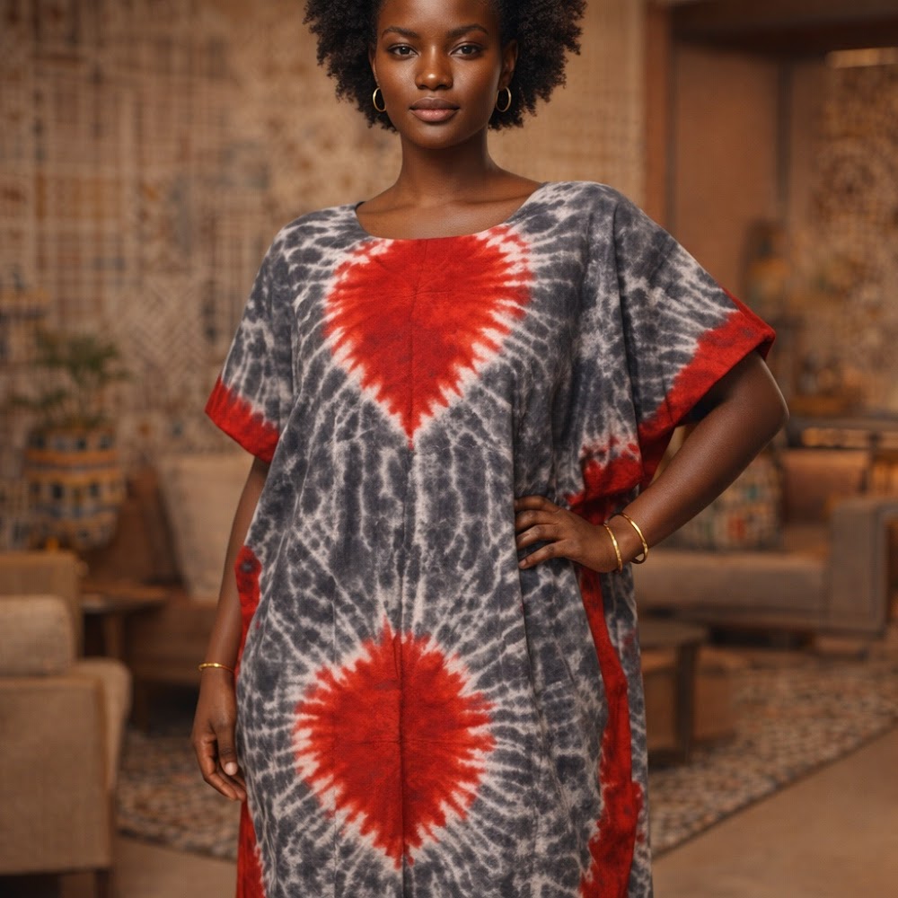 Valyo Heritage clothing - VH-CLO-KAFTAN-TIEDYE-154 - Model