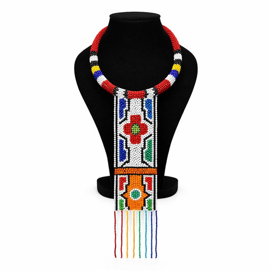 Valyo Heritage necklaces - VH-NKL-STMT-NDEBRD-341 - White Bg