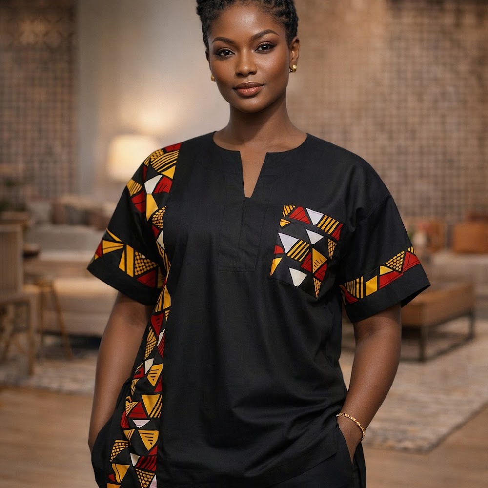 Valyo Heritage clothing - VH-CLO-SHIRT-ANKARA-253 - Model