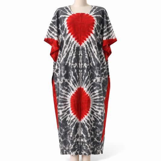 Valyo Heritage clothing - VH-CLO-KAFTAN-TIEDYE-154 - White Bg