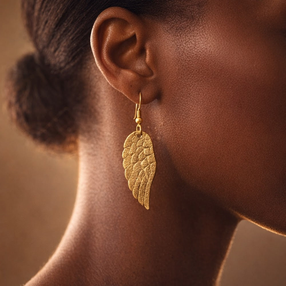 Valyo Heritage earrings - VH-EAR-DROP-WING-089 - Model