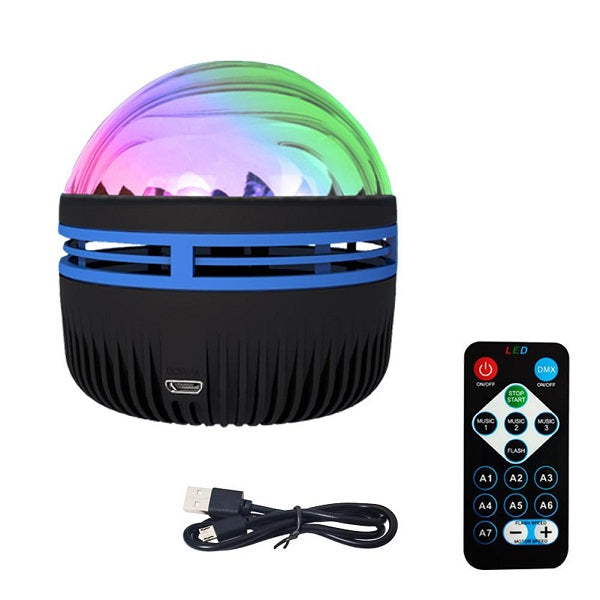 Wolulu AS-50302 LED Projection Sphere Wave Magic Ball Light with Remote Control - Valyo